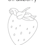 coloriage Fraise à imprimer pour enfant de 6 ans