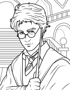 coloriage Harry Potter educatif pour enfant
