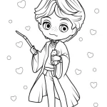 coloriage Harry Potter à imprimer pour enfant de 3 ans
