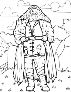 coloriage Harry Potter pour enfant de 4 ans
