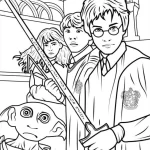 coloriage Harry Potter à imprimer pour enfant de 9 ans