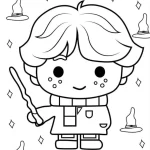 coloriage Harry Potter pour enfant de 7 ans
