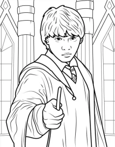 image pour coloriage Harry Potter enfant