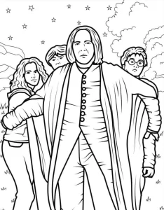 coloriage Harry Potter à imprimer pour enfant de 9 ans