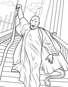 coloriage Harry Potter et apprentissage