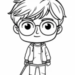 coloriage Harry Potter à imprimer pour enfant de 10 ans