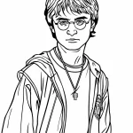 coloriage Harry Potter pour enfant de à imprimer