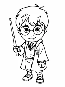 coloriage Harry Potter et decoupage a imprimer gratuit