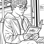 coloriage Harry Potter pour enfant de 3 ans