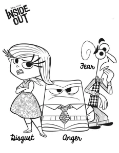 coloriage Inside Out et découpage à imprimer