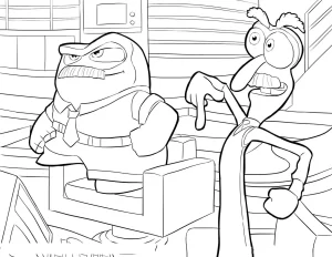 coloriage Inside Out à imprimer pour enfant de 3 ans