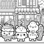 coloriage Kawaii Nourriture à imprimer kawaii