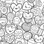 coloriage Kawaii Nourriture pour enfants à télécharger