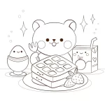 a imprimer coloriage Kawaii Nourriture gratuit