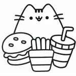 coloriage Kawaii Nourriture à imprimer pour enfant de 9 ans