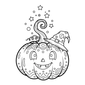 coloriage La citrouille magique à imprimer a4