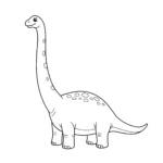 coloriage Le Dino au Long Cou gratuit