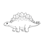 image de coloriage Le Dino avec des Plaques pour enfant