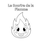 image pour coloriage Le Sourire de la Flamme enfant