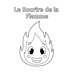 image pour coloriage Le Sourire de la Flamme enfant