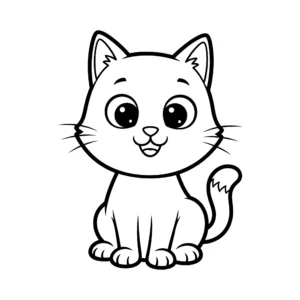 coloriage Le chat joueur à imprimer a4