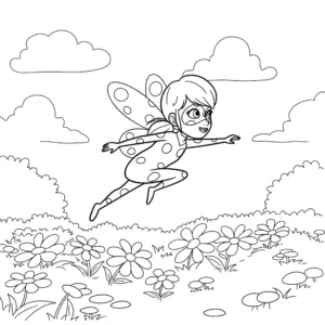 coloriage Le voyage de la coccinelle a imprimer