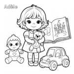 télécharger coloriage Les objets préférés d’Adèle gratuit