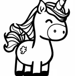 coloriage Licorne pour enfants a imprimer gratuit