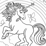 imprimer coloriage Licorne