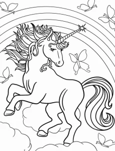 imprimer coloriage Licorne
