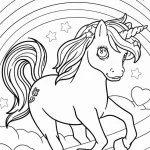 coloriage Licorne pour enfant de 3 ans