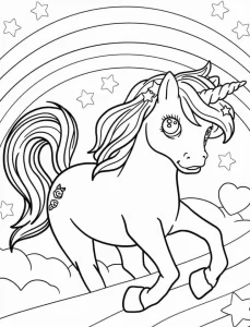 coloriage Licorne pour enfant de 3 ans