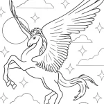 coloriage Licorne pour primaire