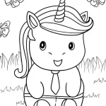 coloriage Licorne de pour enfants