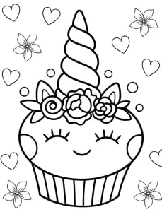 coloriage Licorne pour enfant de 2 ans