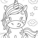 coloriage Licorne educatif pour enfant