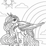 coloriage Licorne a telecharger