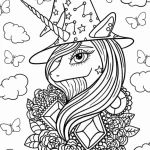 coloriage Licorne à imprimer pour enfant de 8 ans