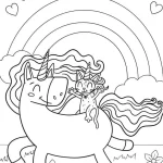 imprimer coloriage Licorne gratuit