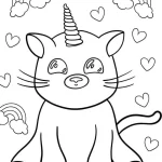 coloriage Licorne et apprentissage
