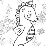 coloriage Licorne et apprentissage