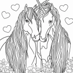 coloriage Licorne à imprimer pour enfant de 8 ans