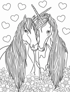 coloriage Licorne à imprimer pour enfant de 8 ans