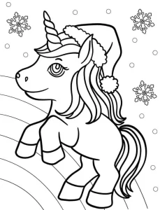 coloriage Licorne educatif pour enfant