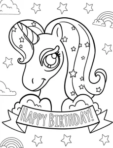 coloriage Licorne pour enfant a imprimer gratuit