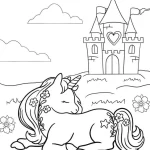 coloriage Licorne et decoupage