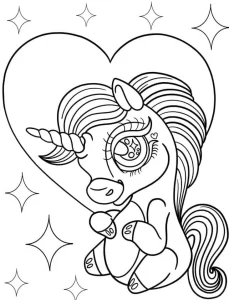 coloriage Licorne pour primaire