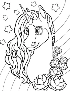 coloriage Licorne pour enfant de 3 ans