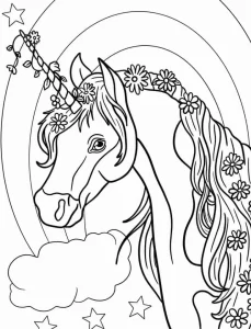 coloriage Licorne a imprimer gratuitement