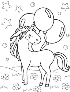coloriage Licorne pour primaire